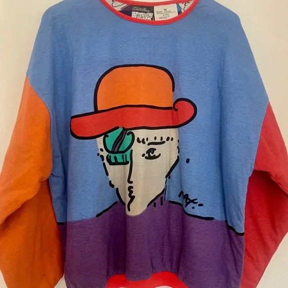 80’s Peter Max reversible sweat t-shirt Vintage RARE Peter Max 1988 Reversible Shirt. It is